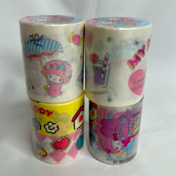 Sanrio MY MELODY Sparkle Washi Tape 2 Roll Pack - Picture 2 of 5